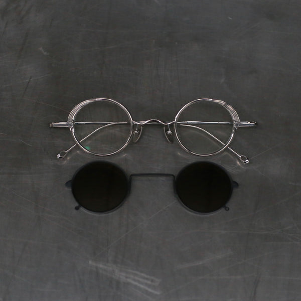 Rigards x ZIGGY CHEN RG1008ZC titanium double-layer sunglasses RG-RG1008ZC-PGHKTMQTJB polished frame + black frame with transparent lenses + bronze gradient lenses